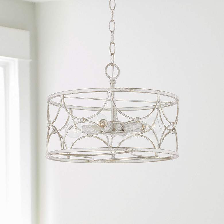 Image 1 Capital Lighting Ricci 15 1/2" Wide 4-Light Winter White Ceiling Light
