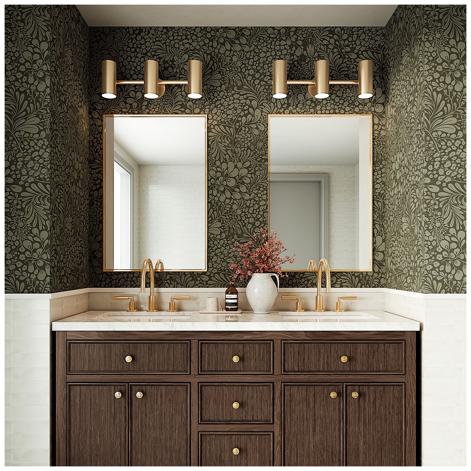 Image 7 Capital Lighting Robbie 3 Light Vanity 24" Aged Brass more views
