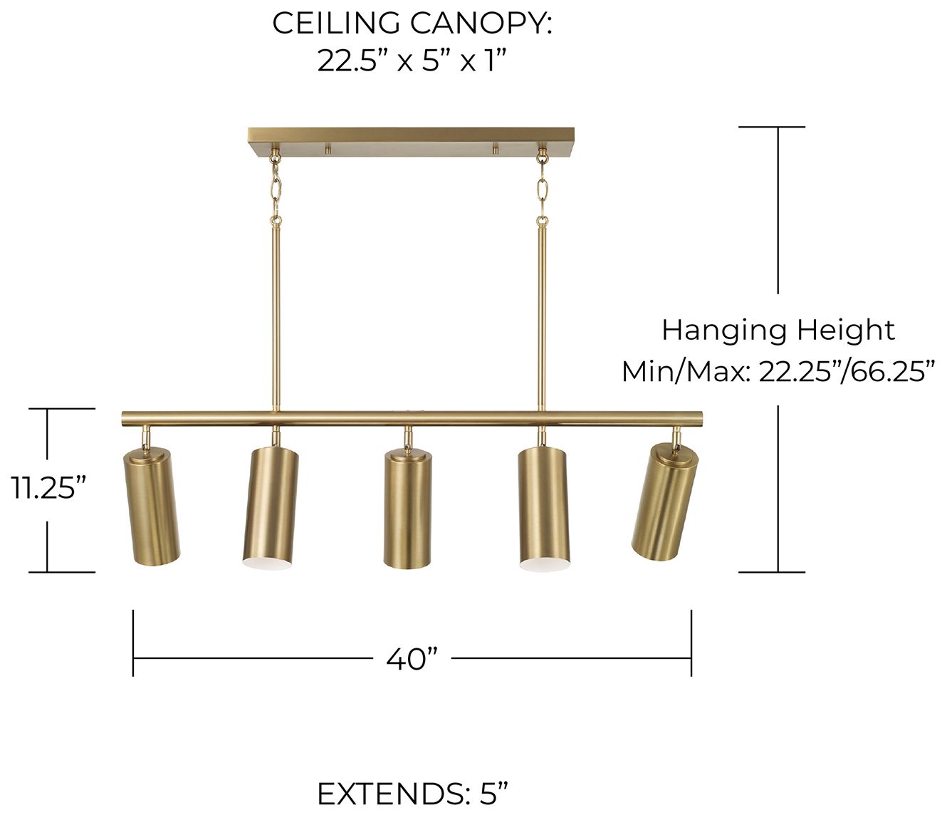 Capital Lighting Robbie 5 Light Island L