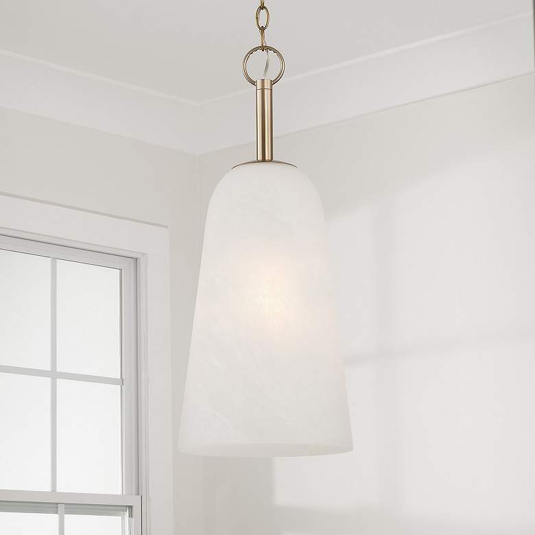 Image 1 Capital Lighting Romy 1 Light Pendant 10" Matte Brass