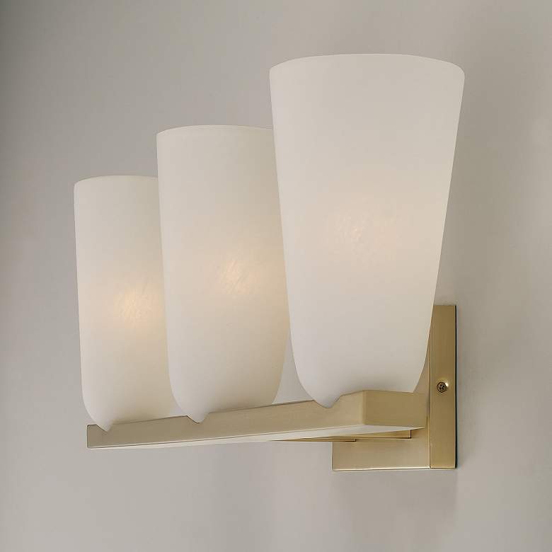 Image 3 Capital Lighting Romy 3 Light Vanity 24" Matte Brass more views