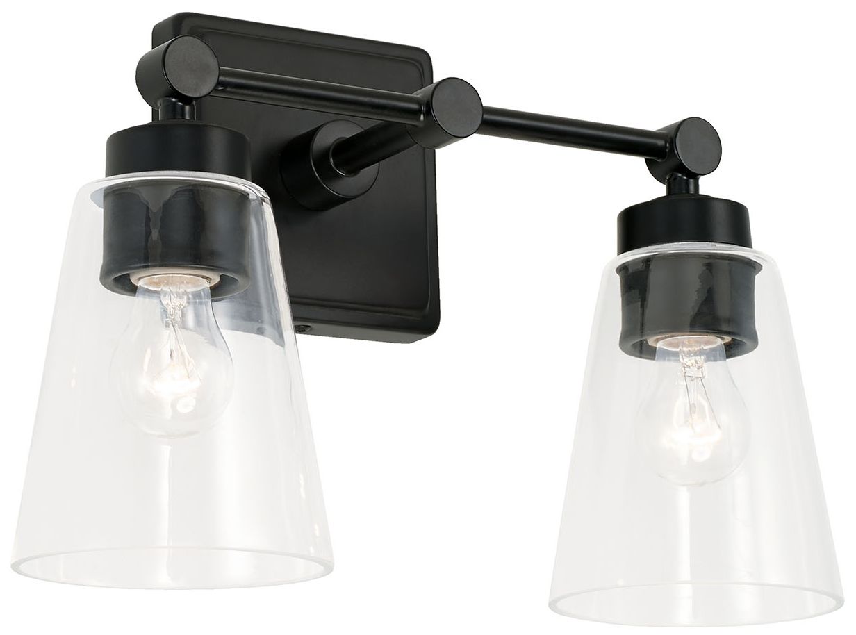 Capital Lighting Rory 2 Light Vanity 14" Matte Black