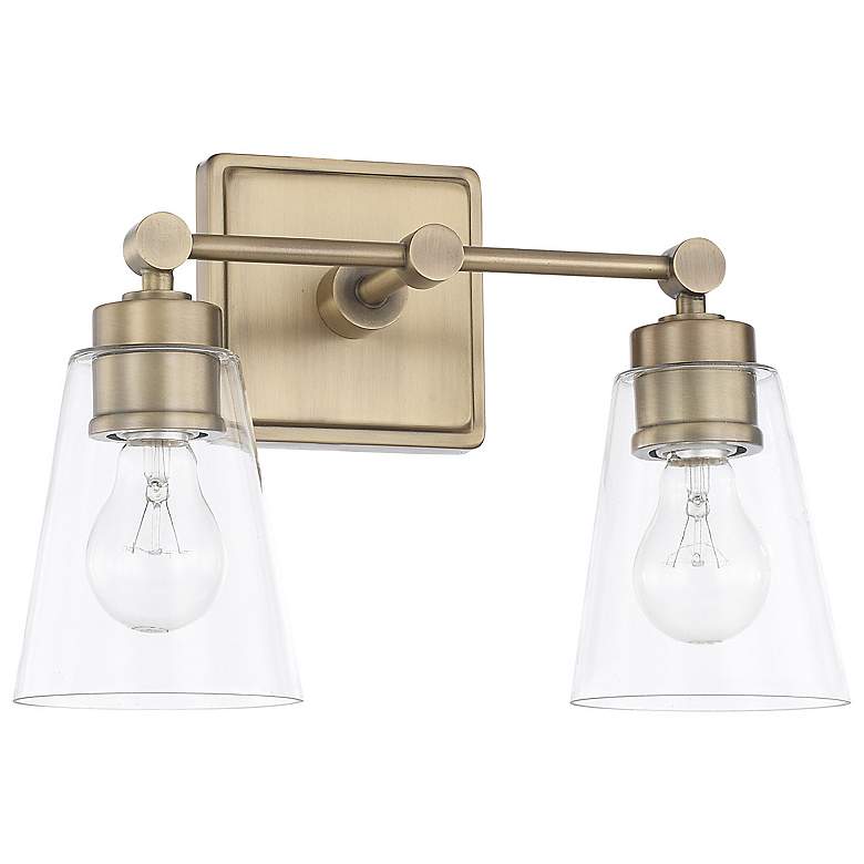 Image 1 Capital Lighting Rory 2 Light Vanity Aged Brass