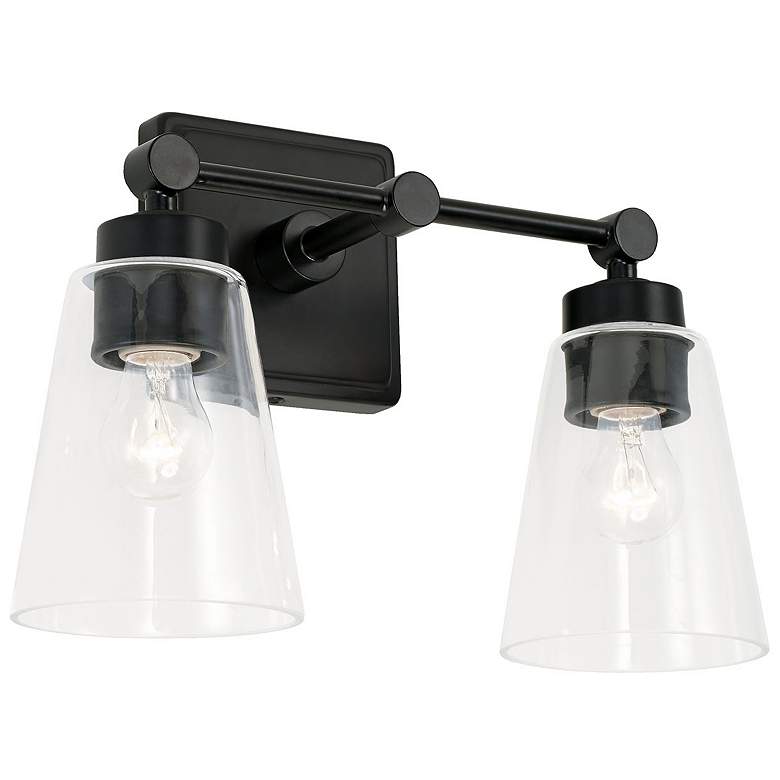Image 1 Capital Lighting Rory 2 Light Vanity Matte Black