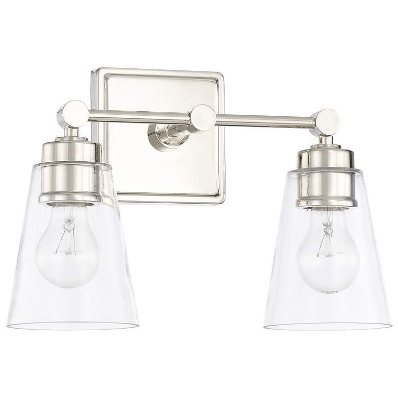 Image 1 Capital Lighting Rory 2 Light Vanity Polished Nickel