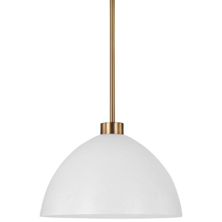 Image 2 Capital Lighting Ross 13" Wide Aged Brass White Glass Pendant Light
