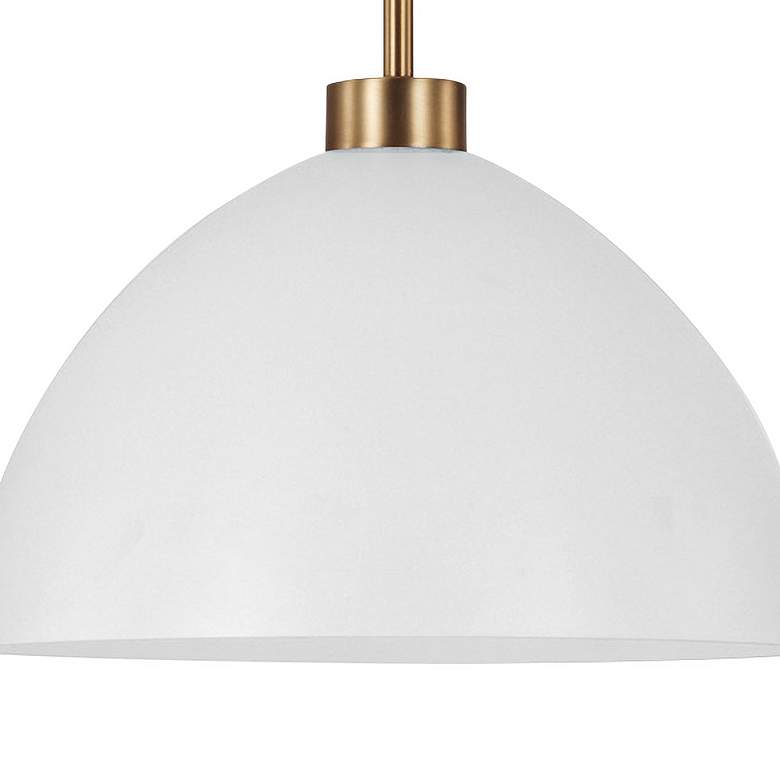 Image 3 Capital Lighting Ross 13" Wide Aged Brass White Glass Pendant Light more views