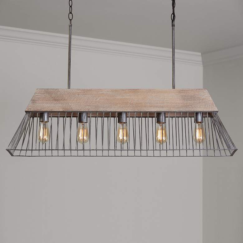 Image 1 Capital Lighting Russell 5 Light Island Urban Wash