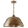 Capital Lighting Rustic 18" Wide Oxidized Brass Dome Pendant Light
