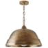 Capital Lighting Rustic 18" Wide Oxidized Brass Dome Pendant Light
