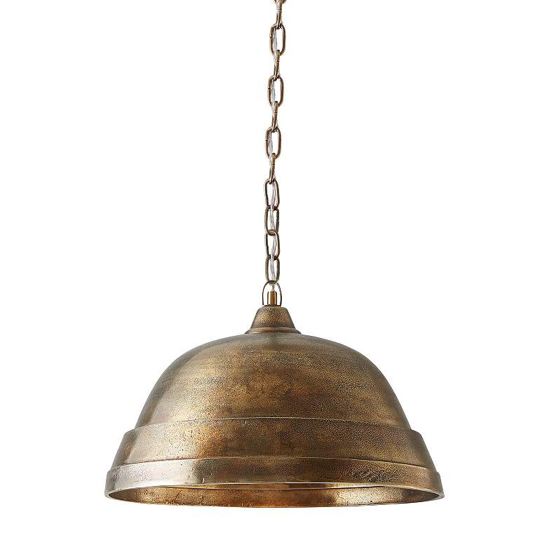 Image 5 Capital Lighting Rustic 18" Wide Oxidized Brass Dome Pendant Light more views