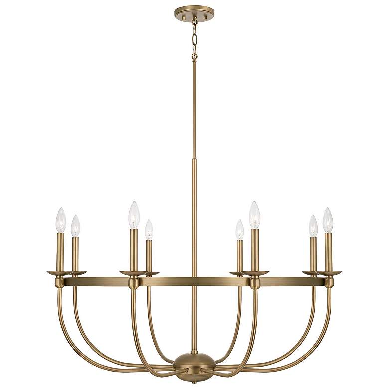 Image 1 Capital Lighting Rylann 8 Light Chandelier 38" Aged Brass