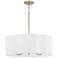 Capital Lighting Sabine 24" Matte Brass Fabric Shade Pendant Light