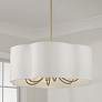 1_Capital Lighting Sabine 24" Matte Brass Fabric Shade Pendant Light