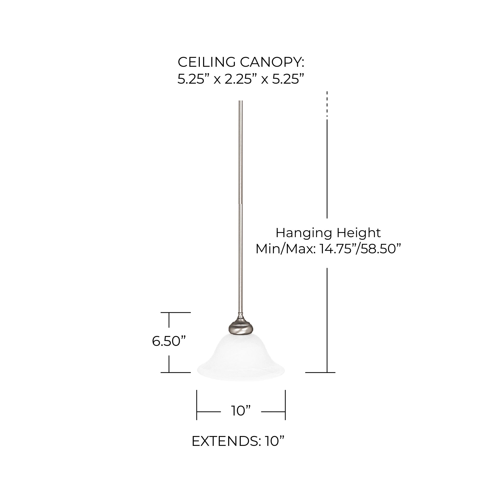 Image 2 Capital Lighting Samuel 1 Light Pendant 10" Matte Nickel more views