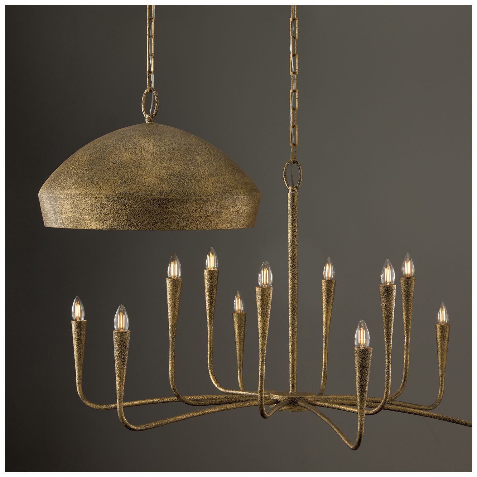 Capital Lighting Savari 1 Light Pendant 22" Artisan Gold