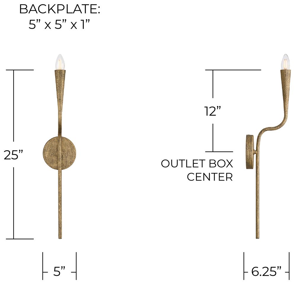 Image 6 Capital Lighting Savari 1 Light Sconce 5" Artisan Gold more views