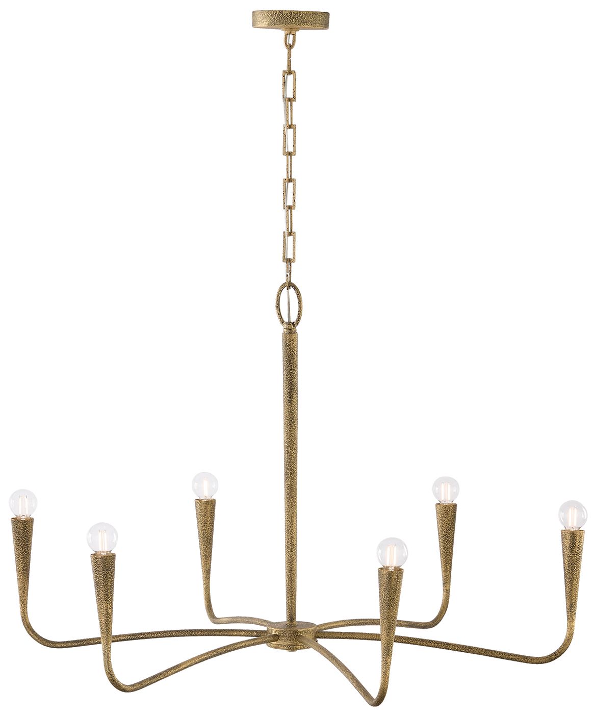 Image 3 Capital Lighting Savari 6 Light Chandelier 39" Artisan Gold more views