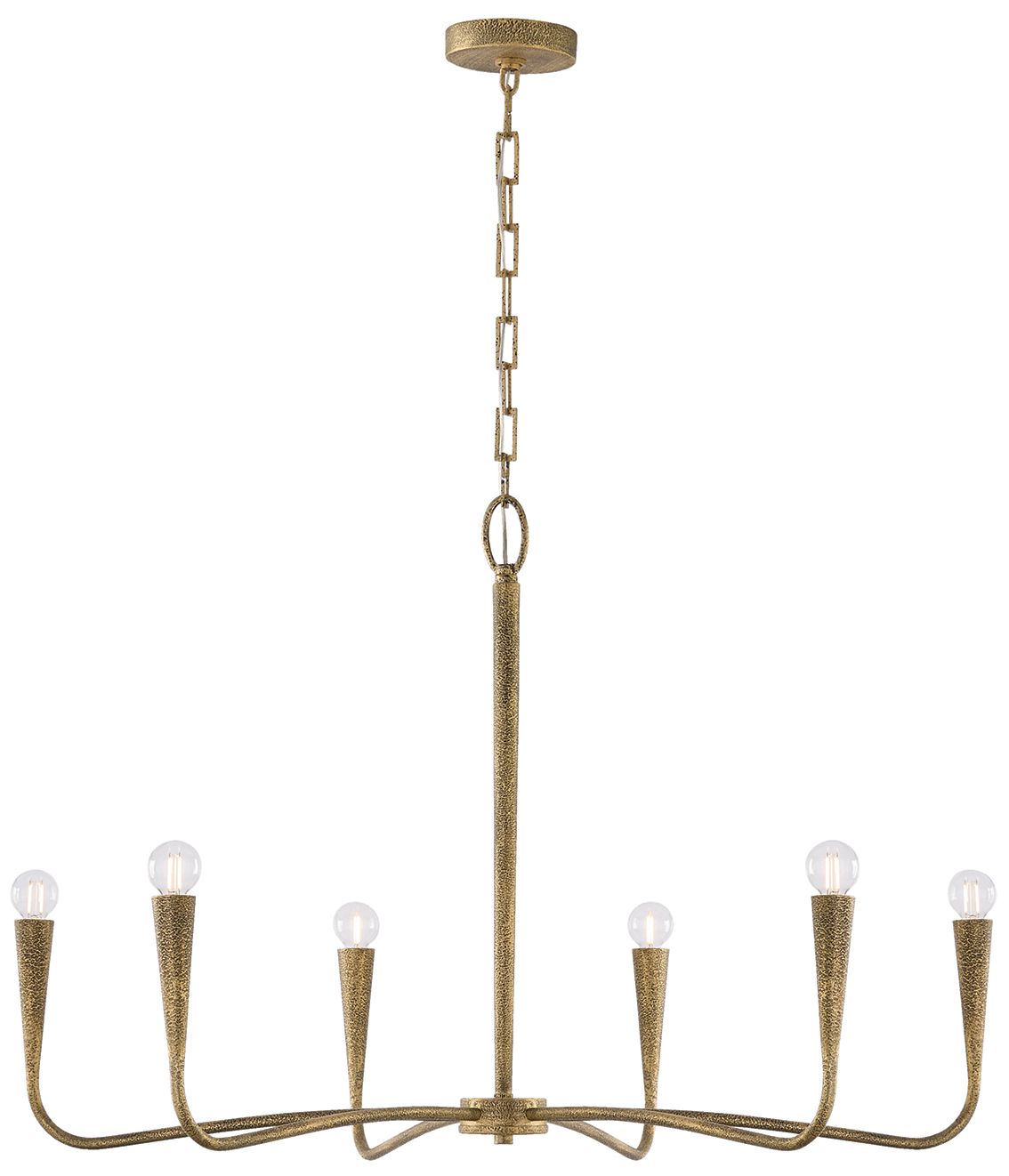 Capital Lighting Savari 6 Light Chandelier 39" Artisan Gold