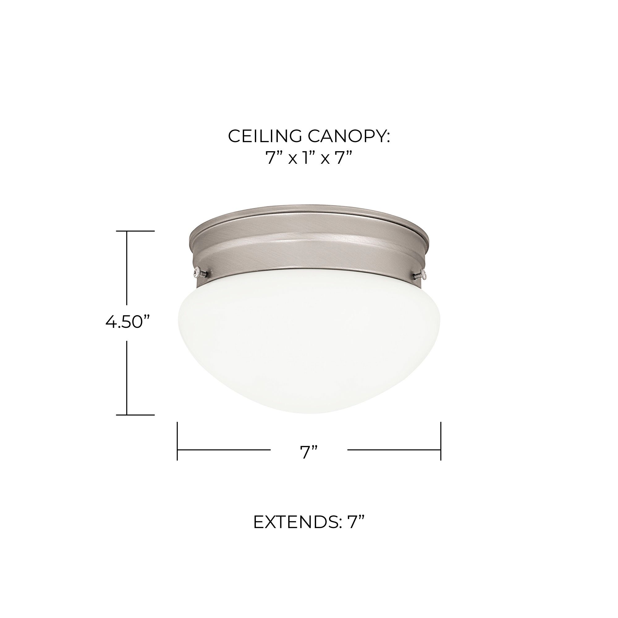 Image 2 Capital Lighting Scott 1 Light Flush Mount Matte Nickel more views