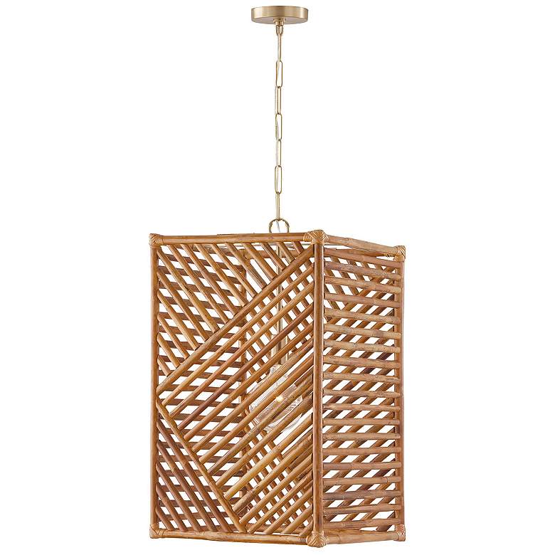 Image 2 Capital Lighting Soleil 1 Light Foyer Matte Brass