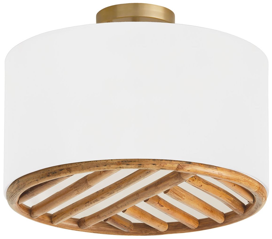 Image 2 Capital Lighting Soleil 3 Light Semi Flush 16.75" Matte Brass