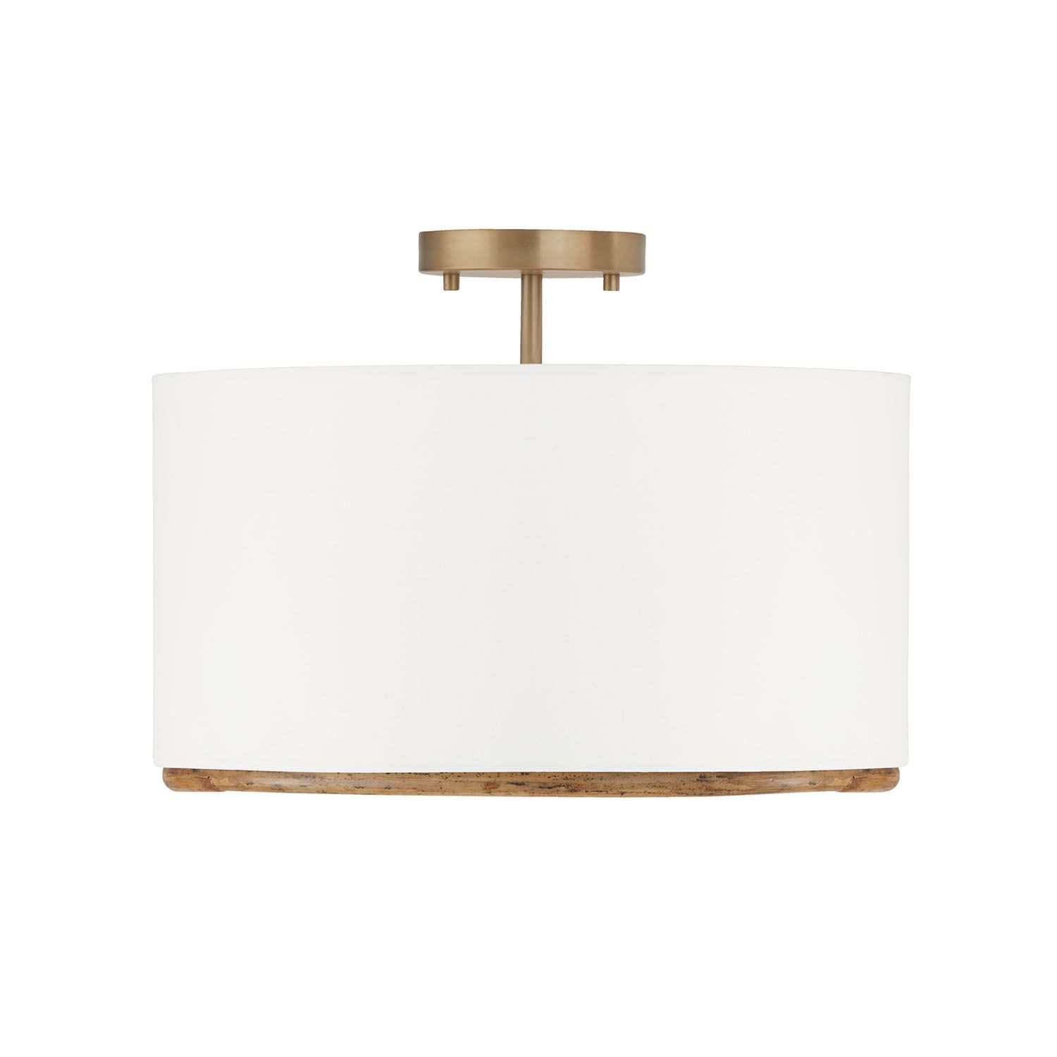 Image 5 Capital Lighting Soleil 3 Light Semi Flush 16.75" Matte Brass more views