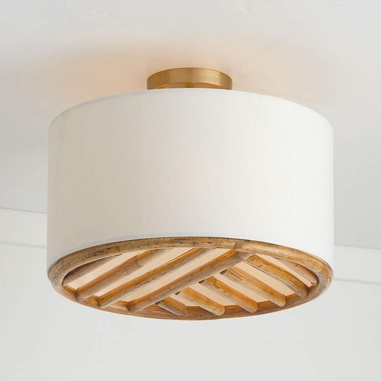 Image 1 Capital Lighting Soleil 3 Light Semi-Flush Matte Brass