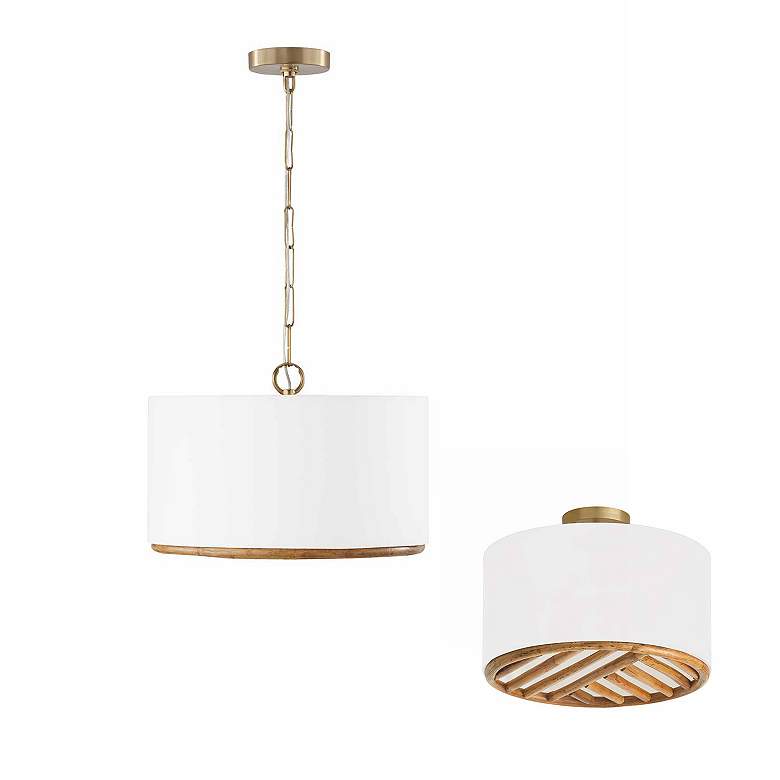 Image 6 Capital Lighting Soleil 3 Light Semi-Flush Matte Brass more views