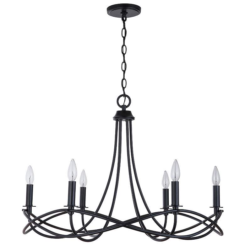 Image 1 Capital Lighting Sonnet 6 Light Chandelier Matte Black