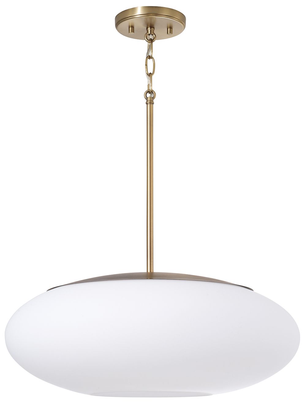 Image 2 Capital Lighting Soren 1 Light Pendant 20" Aged Brass