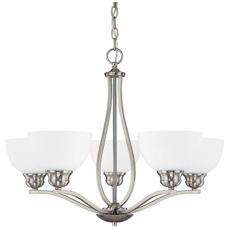 Image 1 Capital Lighting Stanton 5 Light Chandelier 27" Brushed Nickel