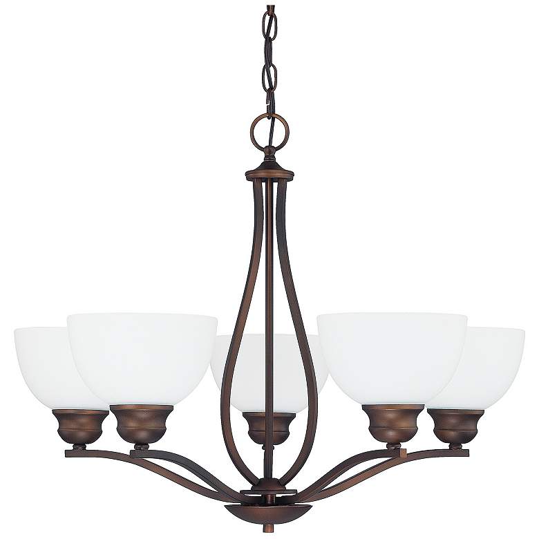 Image 1 Capital Lighting Stanton 5 Light Chandelier 27" Burnished Bronze