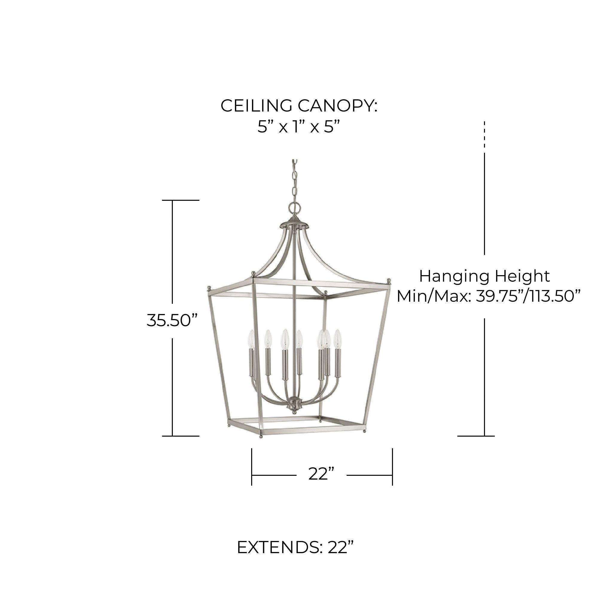 Image 2 Capital Lighting Stanton 8 Light Foyer Brushed Nickel more views
