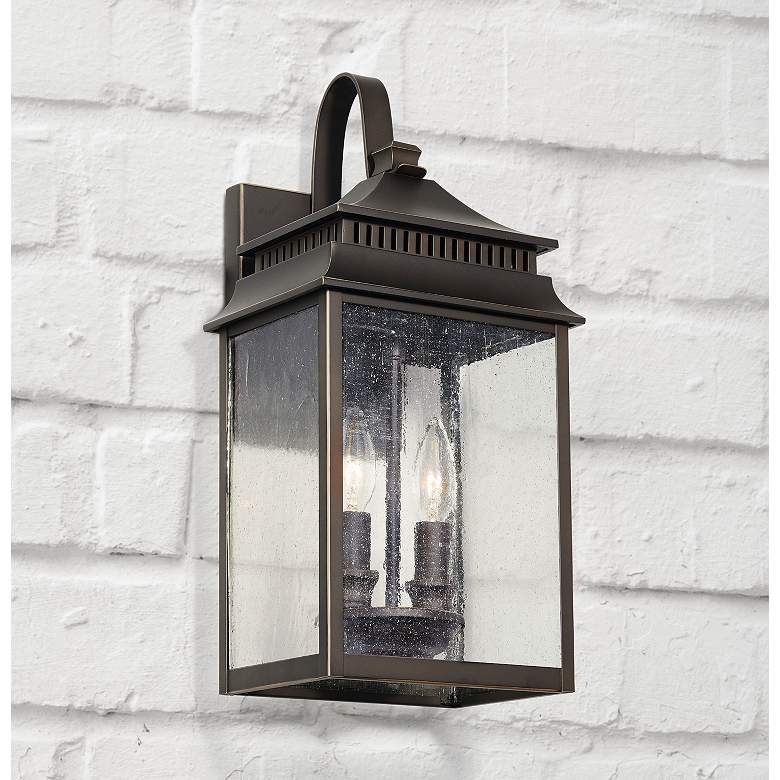 Image 1 Capital Lighting Sutter Creek 2 Light Outdoor Wall Lantern Oiled Bronze