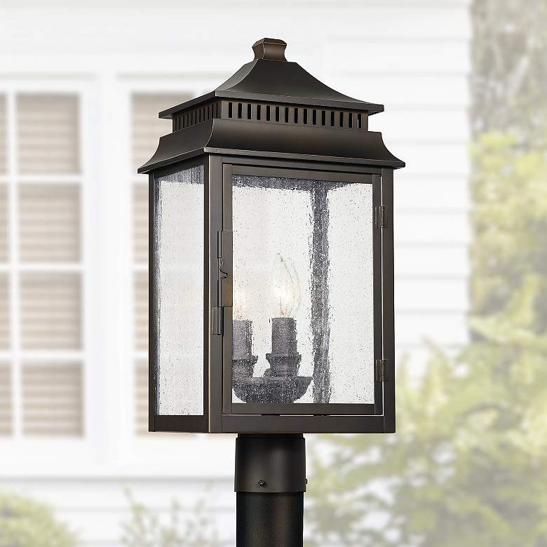 Image 1 Capital Lighting Sutter Creek 3 Light Outdoor Post Lantern Oiled Bronze