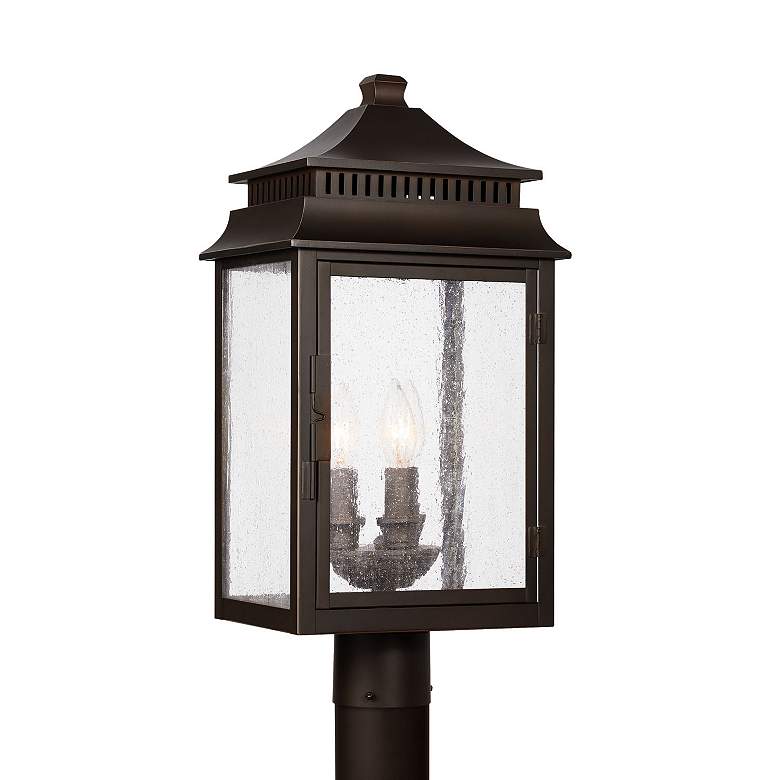 Image 4 Capital Lighting Sutter Creek 3 Light Outdoor Post Lantern Oiled Bronze more views