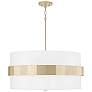 2_Capital Lighting Sutton 26" Wide Modern Soft Gold Drum Pendant Light