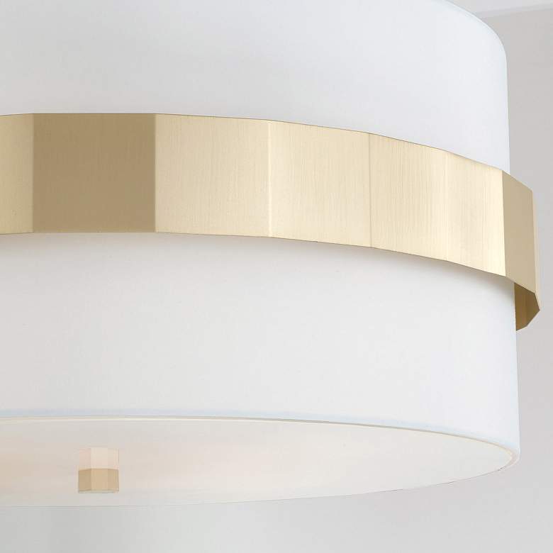 Image 4 Capital Lighting Sutton 26" Wide Modern Soft Gold Drum Pendant Light more views