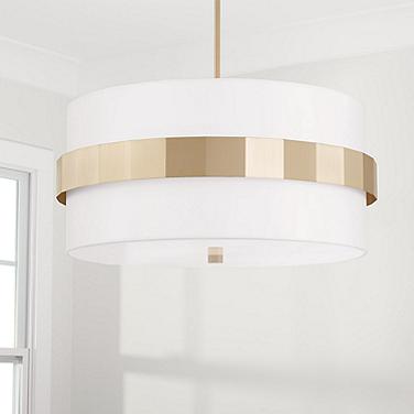 Capital Lighting Sutton 26" Wide Modern Soft Gold Drum Pendant Light