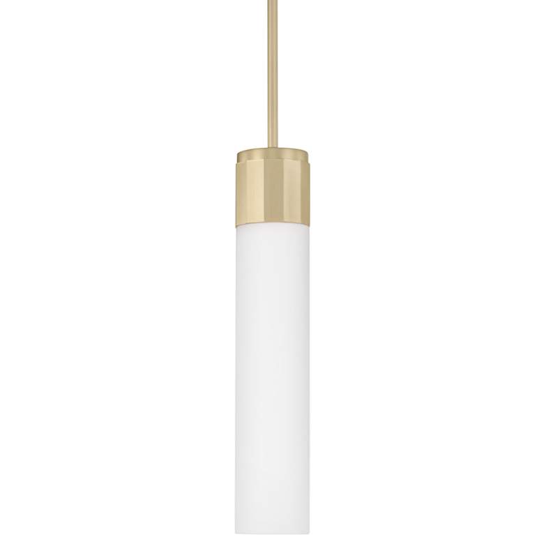 Image 1 Capital Lighting Sutton 3.3 inch Wide Gold White Glass Modern Mini Pendant