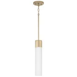 Capital Lighting Sutton 3.3" Wide Gold White Glass Modern Mini Pendant