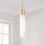 1_Capital Lighting Sutton 3.3" Wide Gold White Glass Modern Mini Pendant