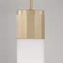 3_Capital Lighting Sutton 3.3" Wide Gold White Glass Modern Mini Pendant more views