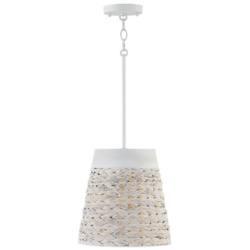 Capital Lighting Tallulah 12" Wide 1-Light Chalk Wash Finish Pendant