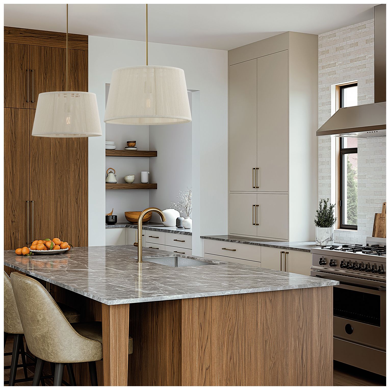 Capital Lighting Tara 1 Light Pendant 17.75" Matte Brass