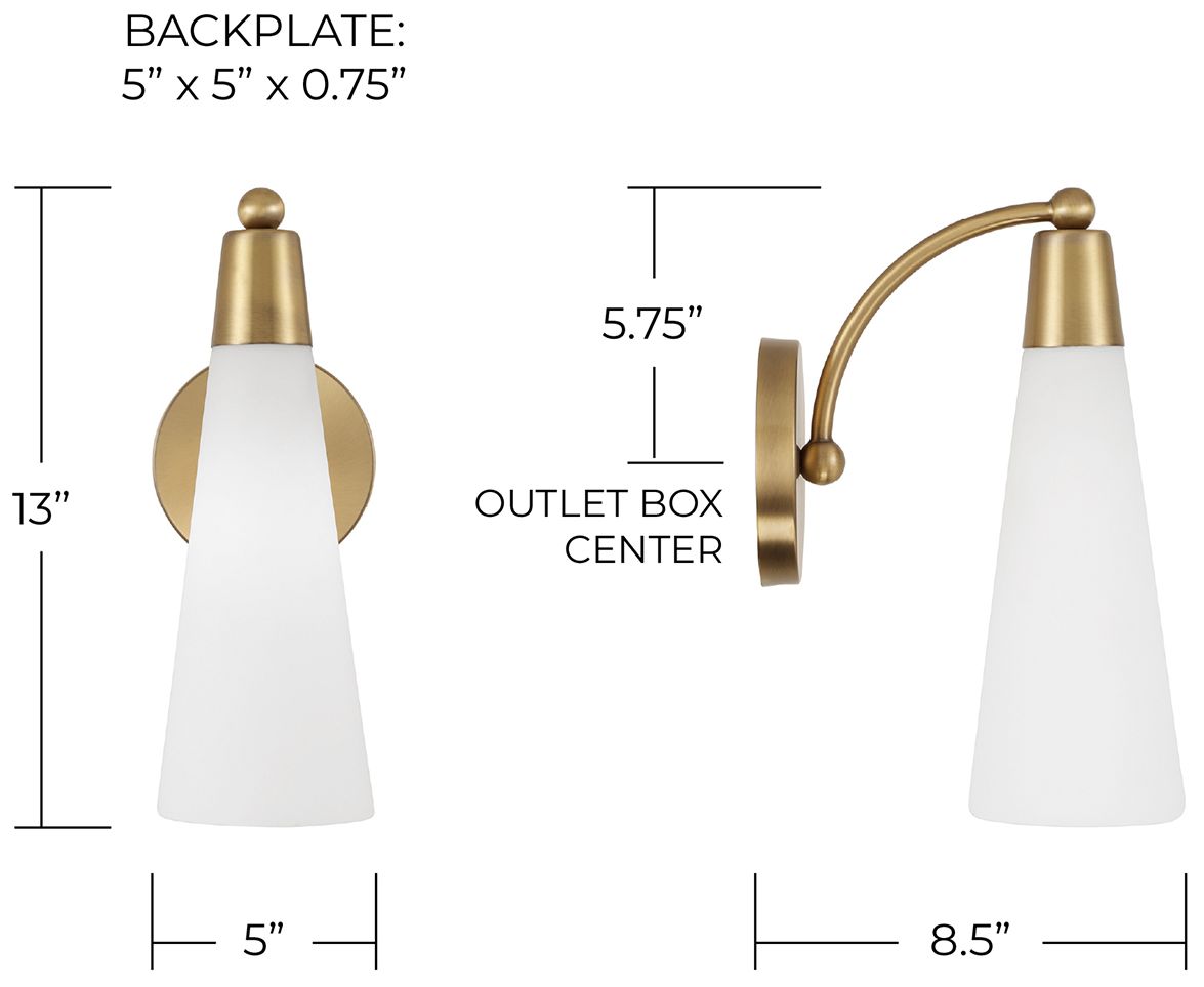 Capital Lighting Tess 1 Light Sconce 5"