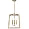 Capital Lighting Thea 16" Wide 4-Light Aged Brass Lantern Pendant