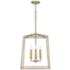 Capital Lighting Thea 16" Wide 4-Light Aged Brass Lantern Pendant