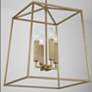 3_Capital Lighting Thea 16" Wide 4-Light Aged Brass Lantern Pendant more views